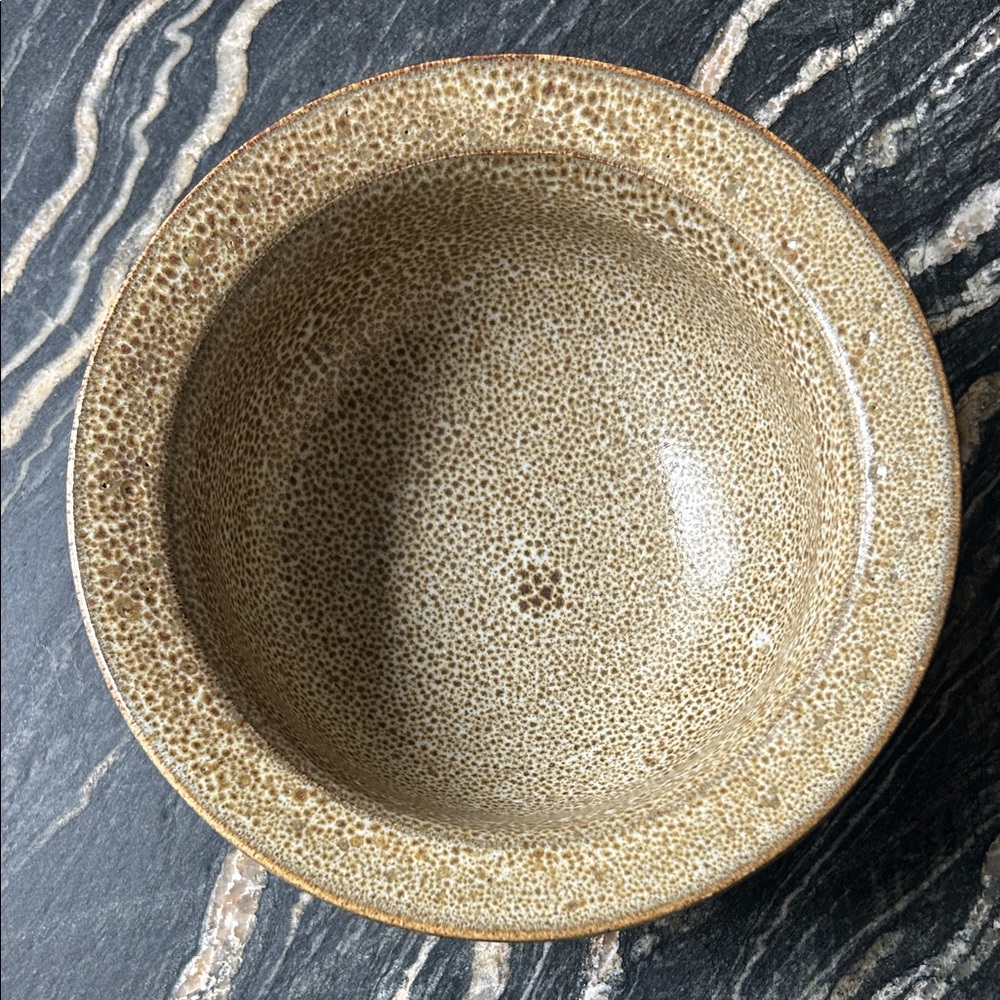 Artisan hand made ceramic 2 Mugs 1 Bowl Set brown speckle - Picture 6 of 13